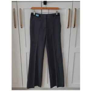 BCBGMAXAZRIA Pants Camilla Womens 0 Gray Belted Wide Leg Wool Blend Trousers